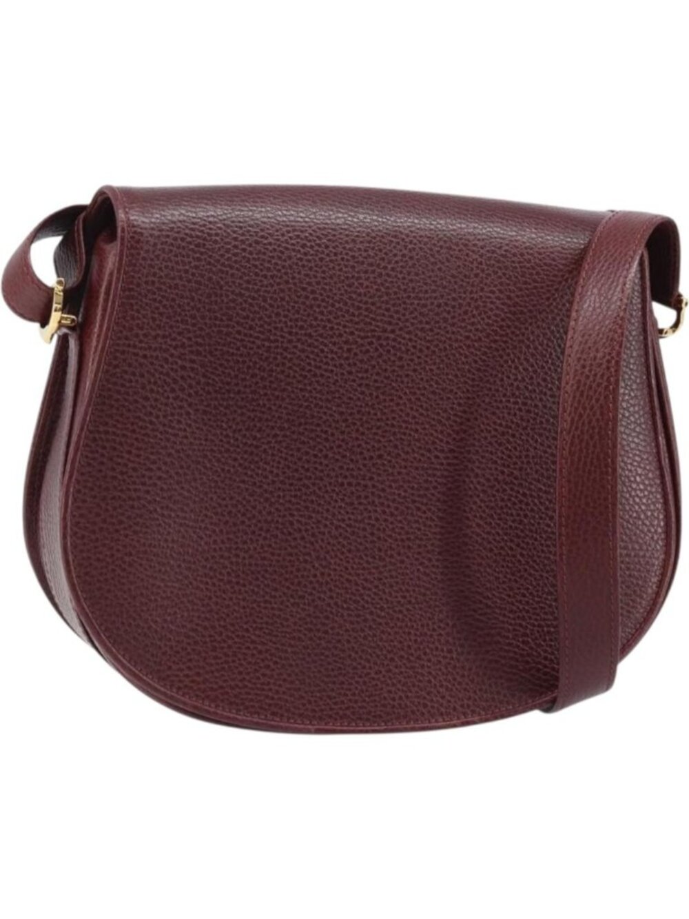 CARTIER Must Line Shoulder Bag Leather Bordeaux Gold